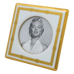 Christian Dior Paris White and Gilded Ceramic Picture Frame, 1980s