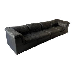 Modulares Vintage-Sofa aus Leder mit Patchworkmuster von Laauser, 1970er Jahre