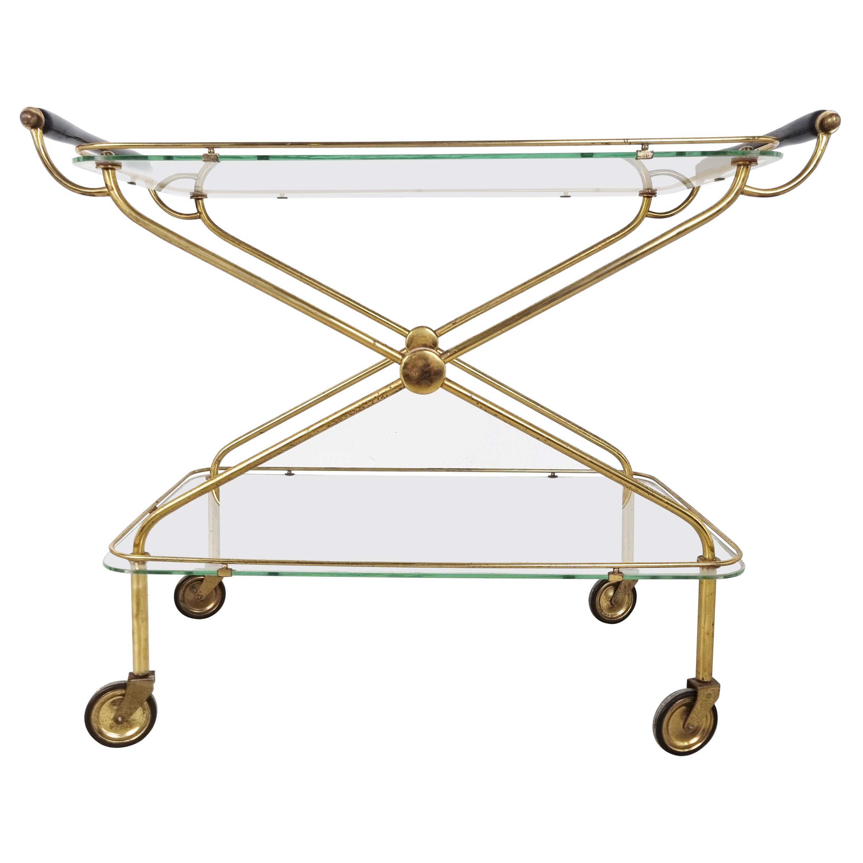 Vintage Italian Serving Trolley by Cesare Lacca, 1960s