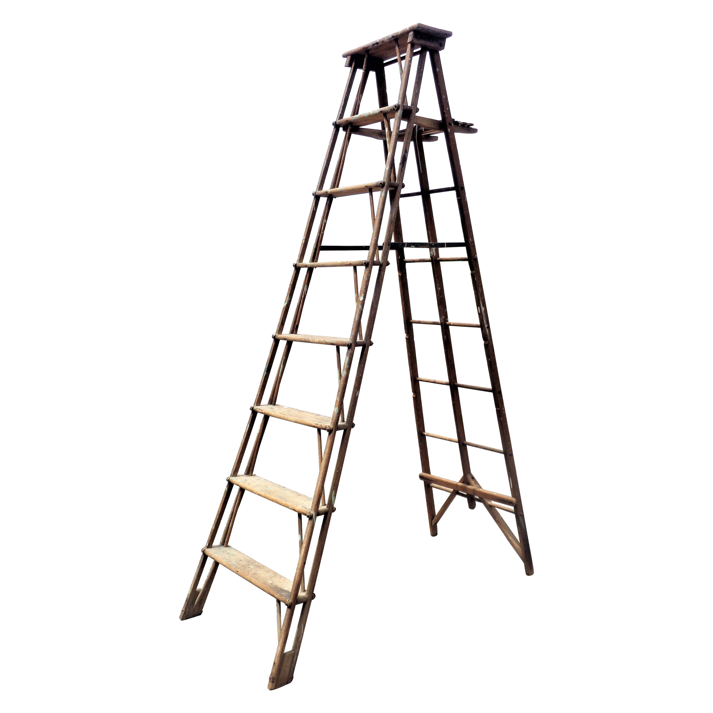 American Architectural Design Industrial Work Ladder, Circa 1940 For Sale