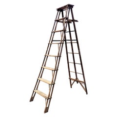 Vintage American Architectural Design Industrial Work Ladder, Circa 1940