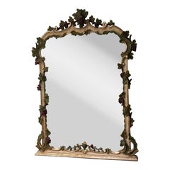 Used Elaborately Hand Carved French Grape Vine Mirror