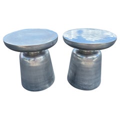 Pair of Aluminum Martini Tables