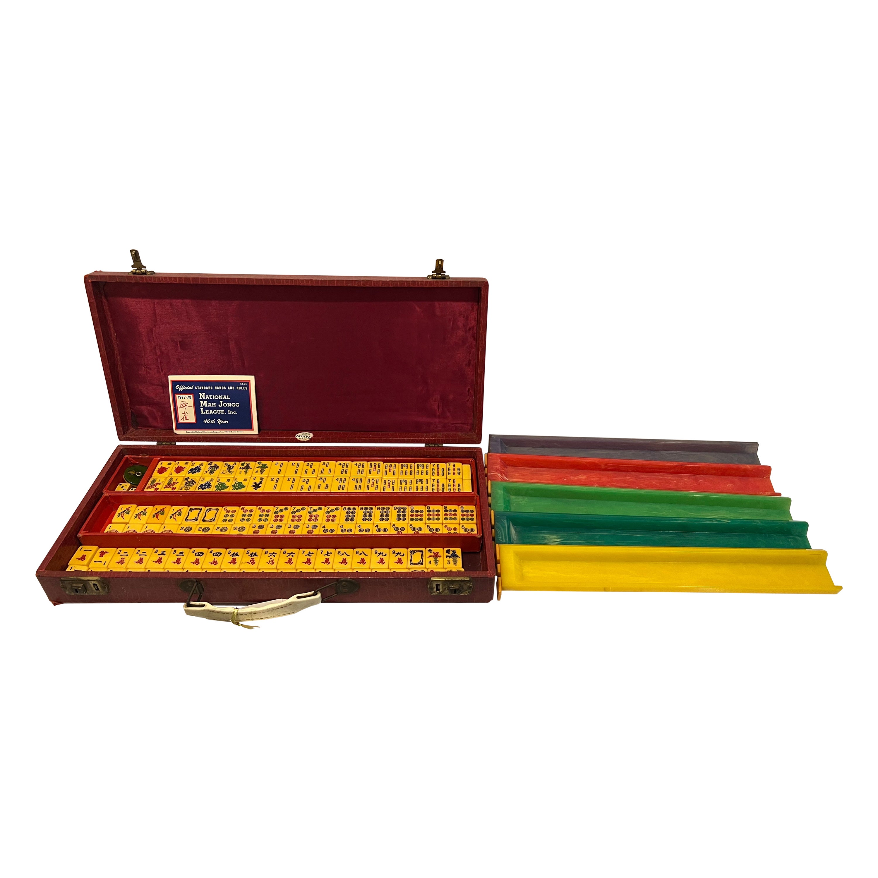 1977 Mahjong Bakelite Set with Original Case