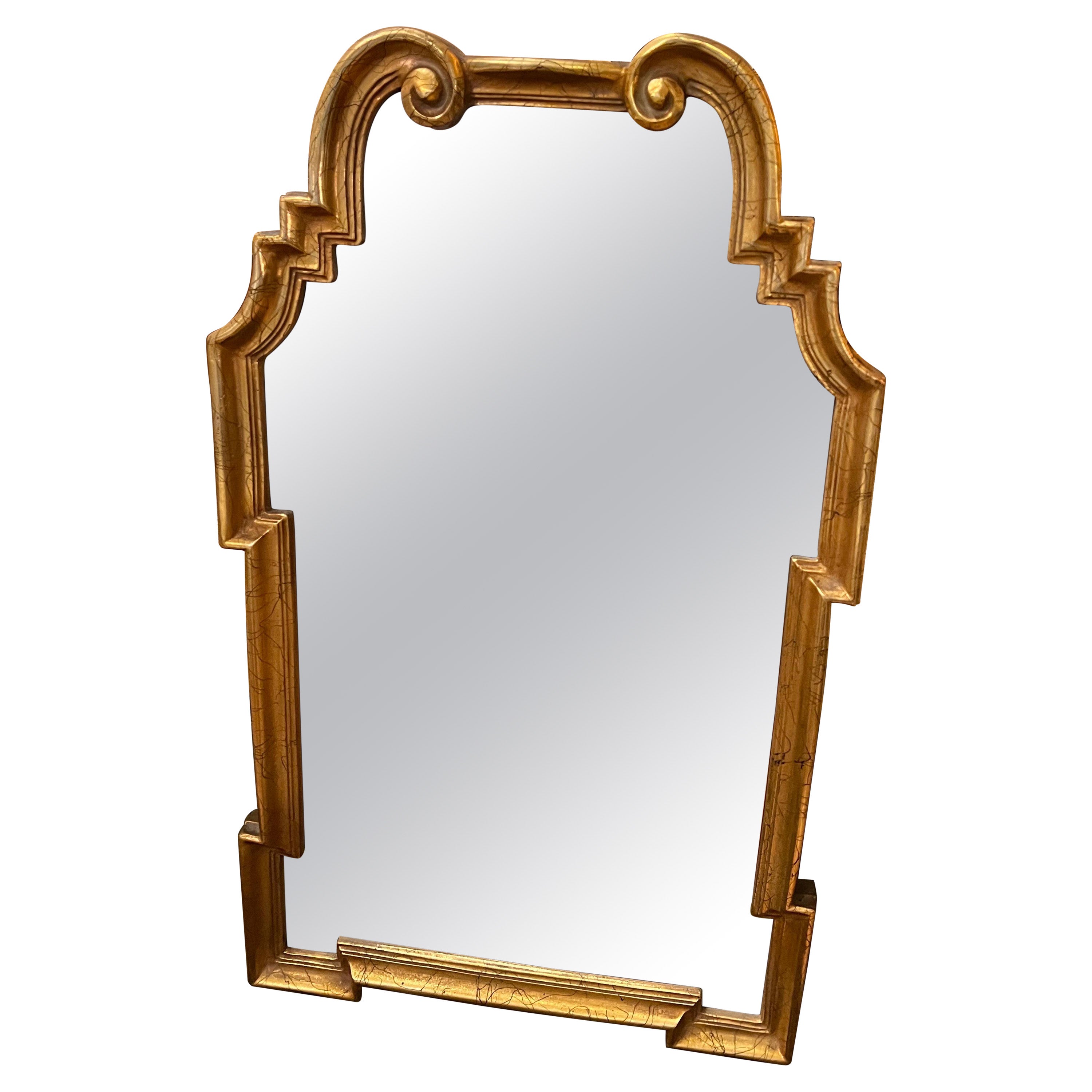 LaBarge Style Gold Leaf Wall Mirror For Sale