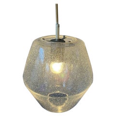 Mid Century Kristall B1217 Pendant Lamp in Murano and Opaline Crystal by Raak