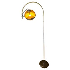 Vintage Space Age Arc Floor Lamp by Dijkstra, Retro 70's Mid-Century Modern