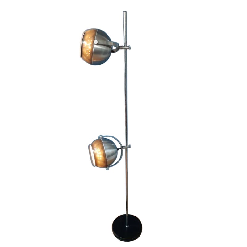 Vintage Space Age Floor Lamp in Acrylic and Metal by Dijkstra For Sale