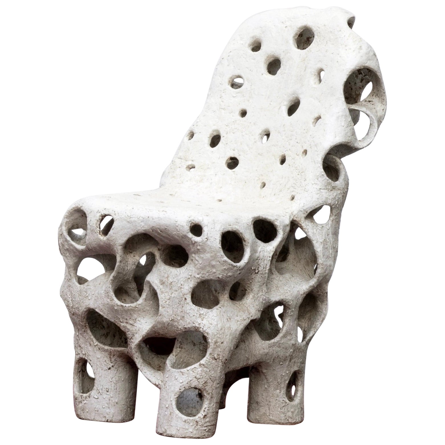 Ceramic Chair "Entrelacs" by Agnès Debizet, 2019 For Sale