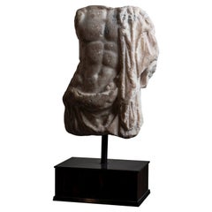 Roman Marble Torso of Asclepius, 2nd-3rd Century AD