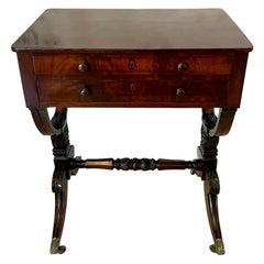 Unusual Outstanding Quality Antique Freestanding Figured Mahogany Centre Table