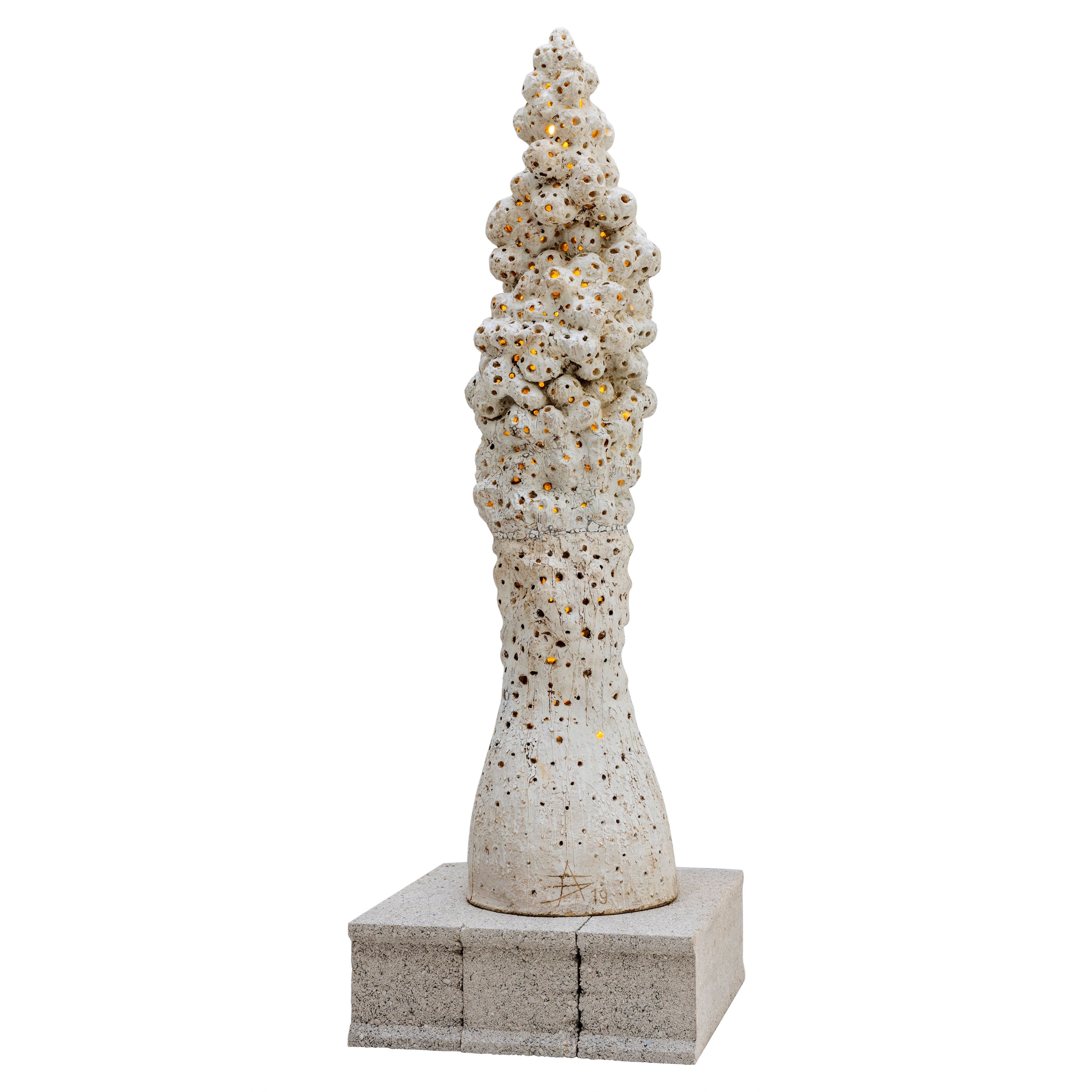 Contemporary Ceramic Floor Lamp Sculpture by Agnès Debizet, 2019