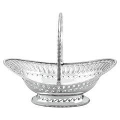 Panier à bonbons antique en argent sterling