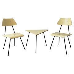 Set of 2 Room '56 chairs and sidetabe by Rob Parry for Dico, The Netherlands