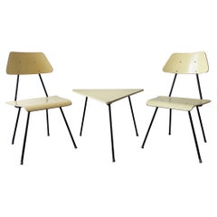 Vintage Set of 2 Bedroom Chairs and Sidetabe by Rob Parry for Dico, the Netherlands