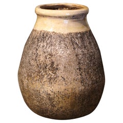 Vaso per olive Biot in terracotta francese di metà secolo proveniente dalla Provenza