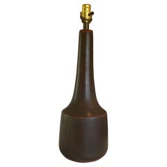 LOTTE and GUNNAR BOSTLUND Brown Glazed Table Lamp