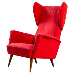 20th Century Gio Ponti Cassina Single Armchair for Hotel Royal in Naples '50s
