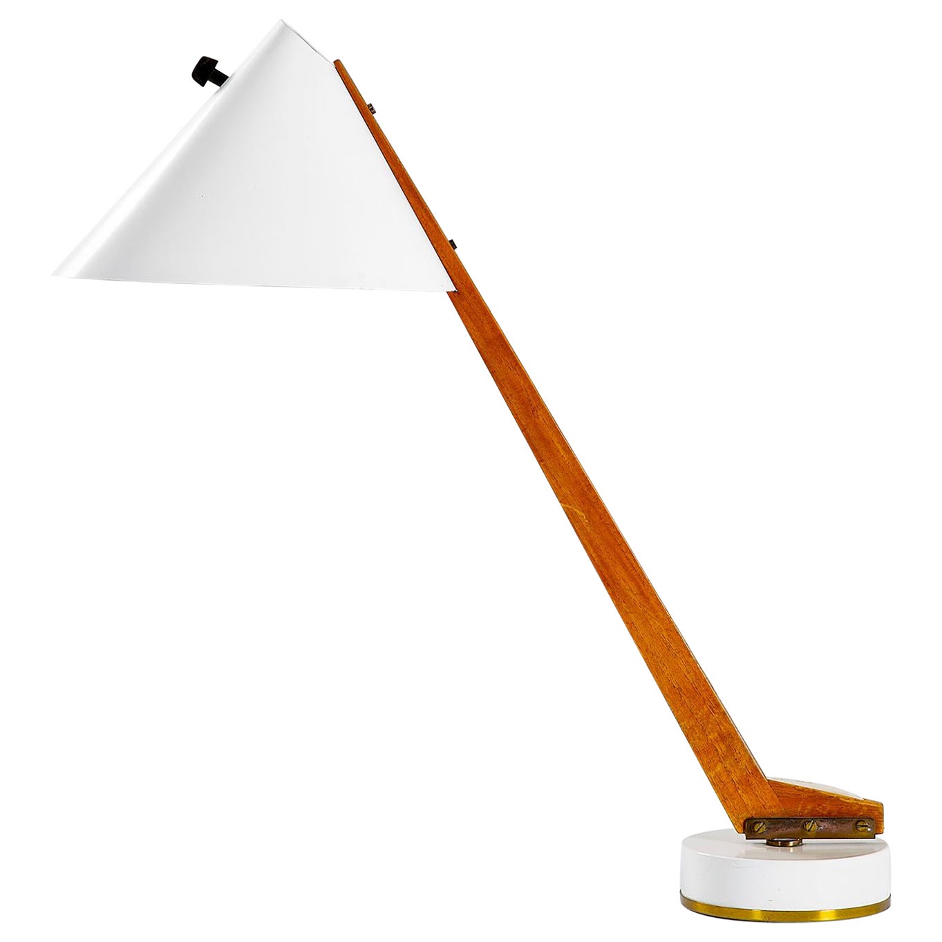 Lampe de bureau Hans-Agne Jakobsson mpd B54 du XXe siècle en teck et aluminium, années 50 en vente