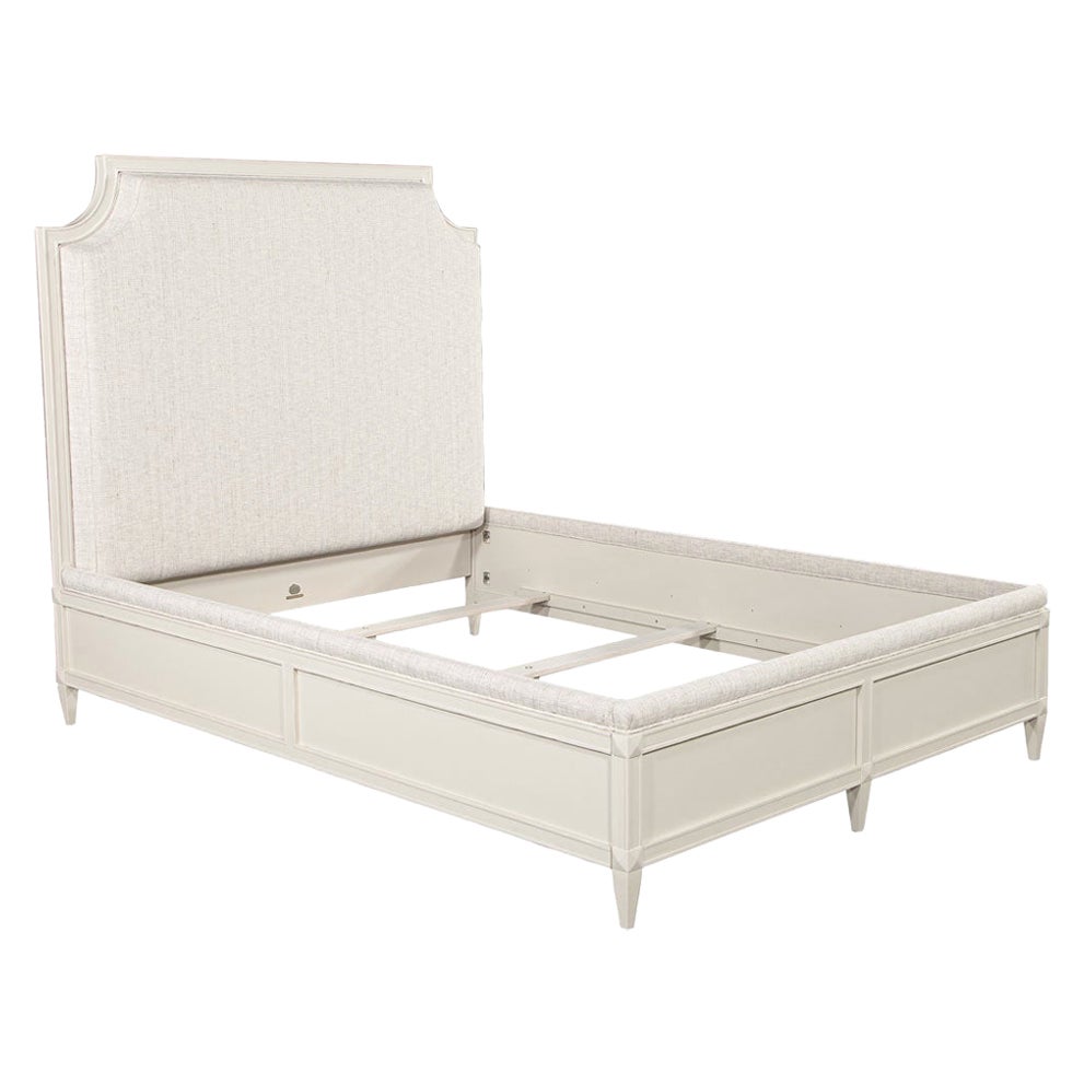 Delphine Queen Size Bed Frame by Baker Furniture in Taupe Lacquered Finish