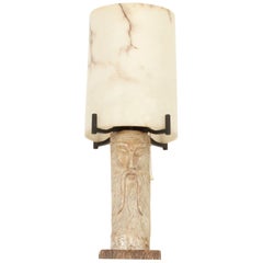 Large Alabaster Table Lamp, Spain, 1950's