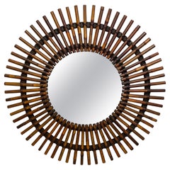 Burnt Bamboo Starburst Mirror