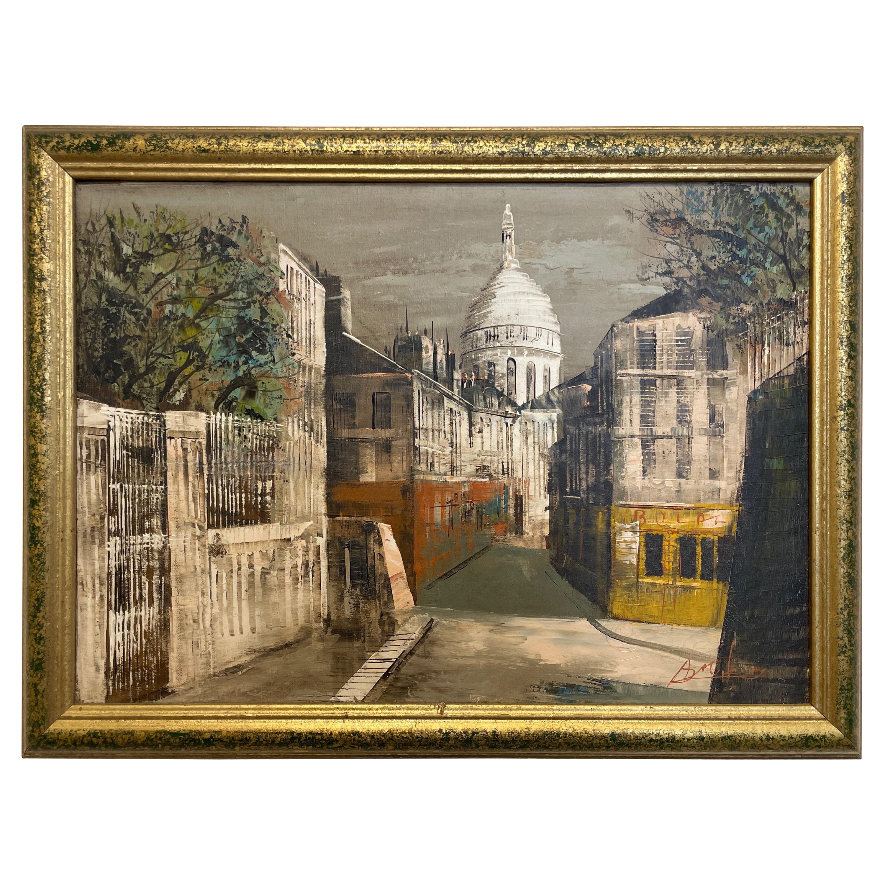 Original Oil Painting of Parisian Streetscape