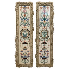 Pair of Chinoiserie Framed Tile Pictures