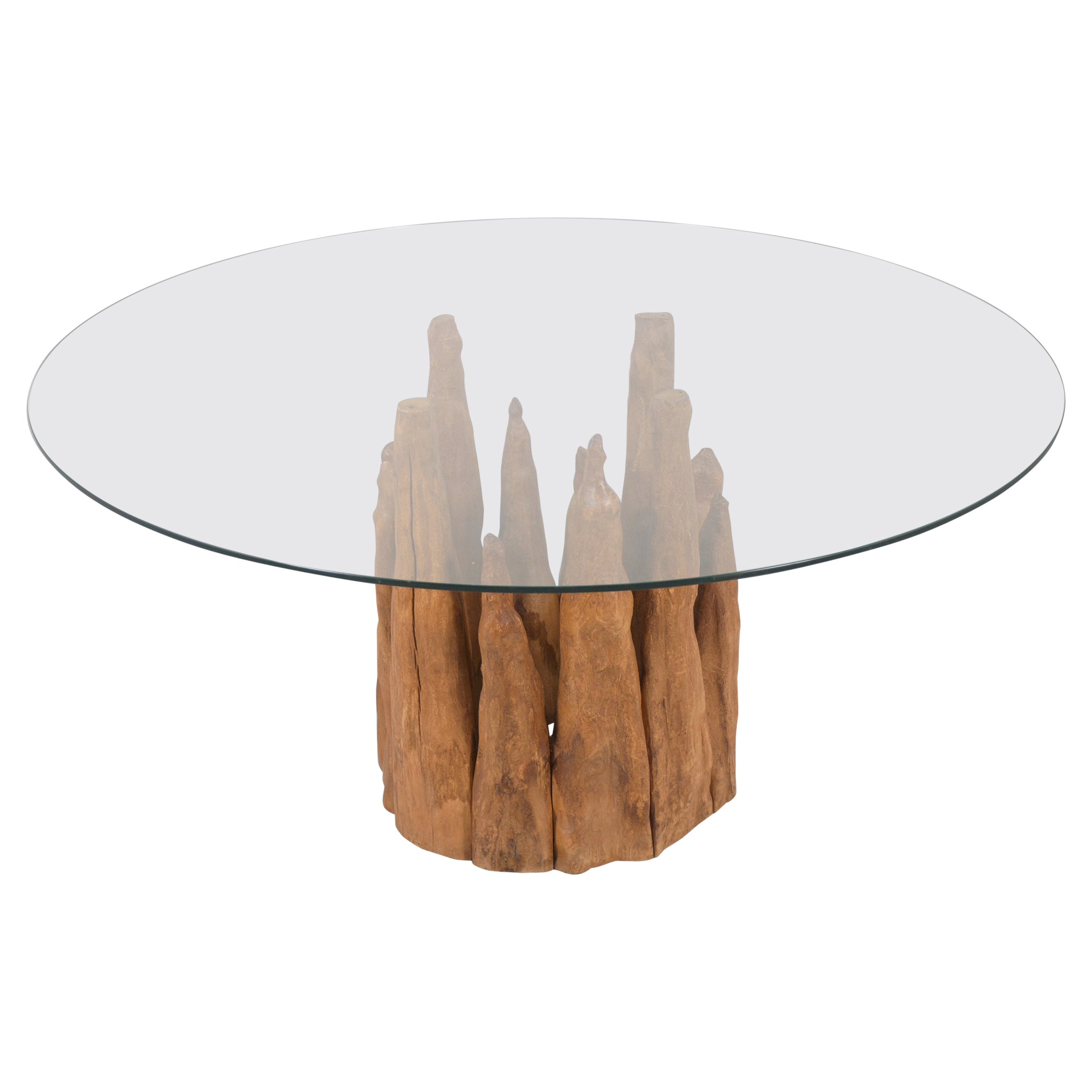 View of Driftwood Dining Table at 1stDibs | round driftwood dining table