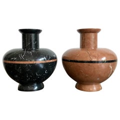 Retro Amalia Schulthess Pair of Marble Vases 