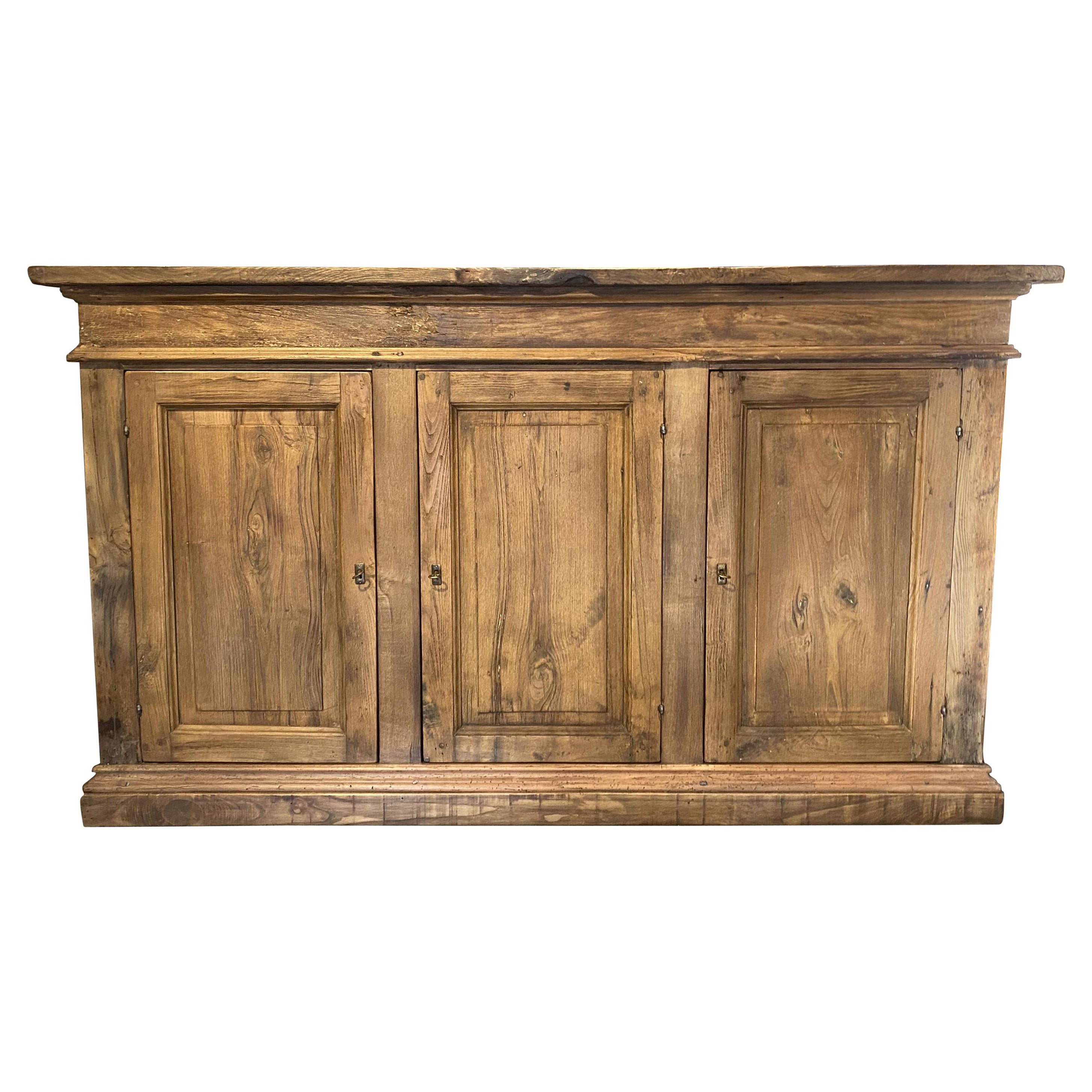 16th C Style Italian Chestnut 3 Door Credenza to order  For Sale