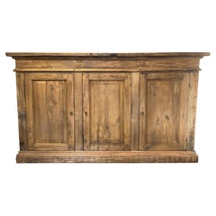 16th C Style Italian Chestnut 3 Door Credenza Stock or Custom Size Available 