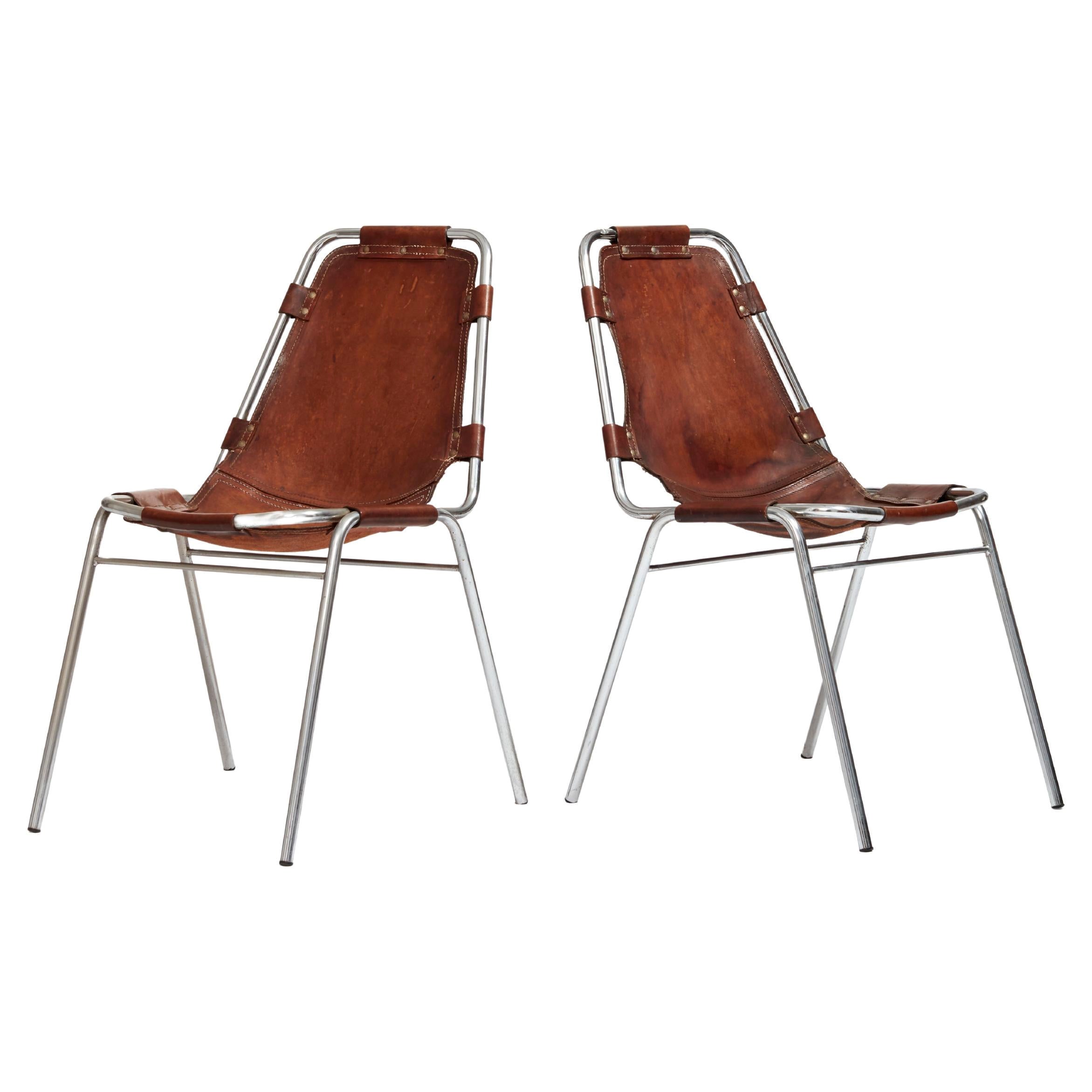 Ensemble de chaises vintage Les Arcs de Charlotte Perriand en vente