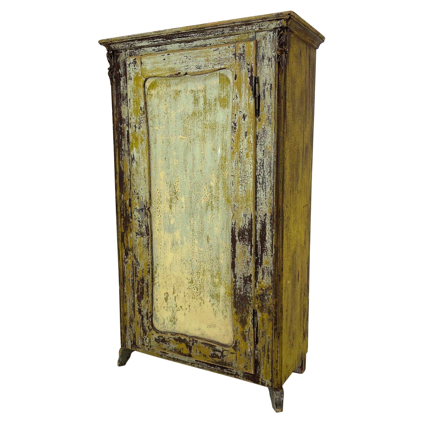 19th Century European Food Cabinet with Original Patina For Sale