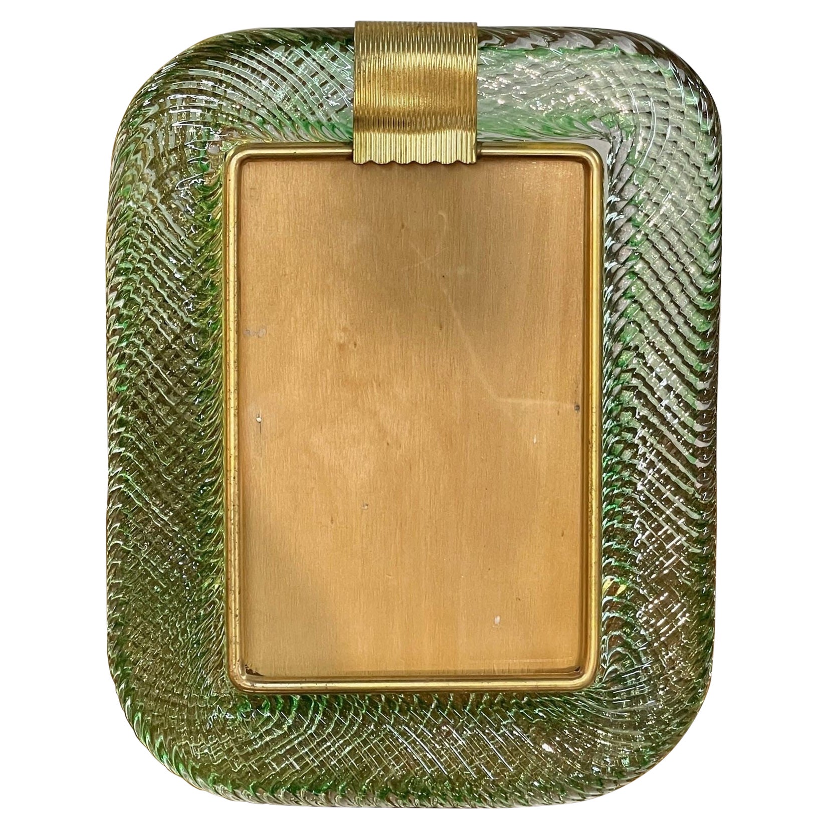 Vintage Murano Clear Glass Portrait Frame at 1stDibs