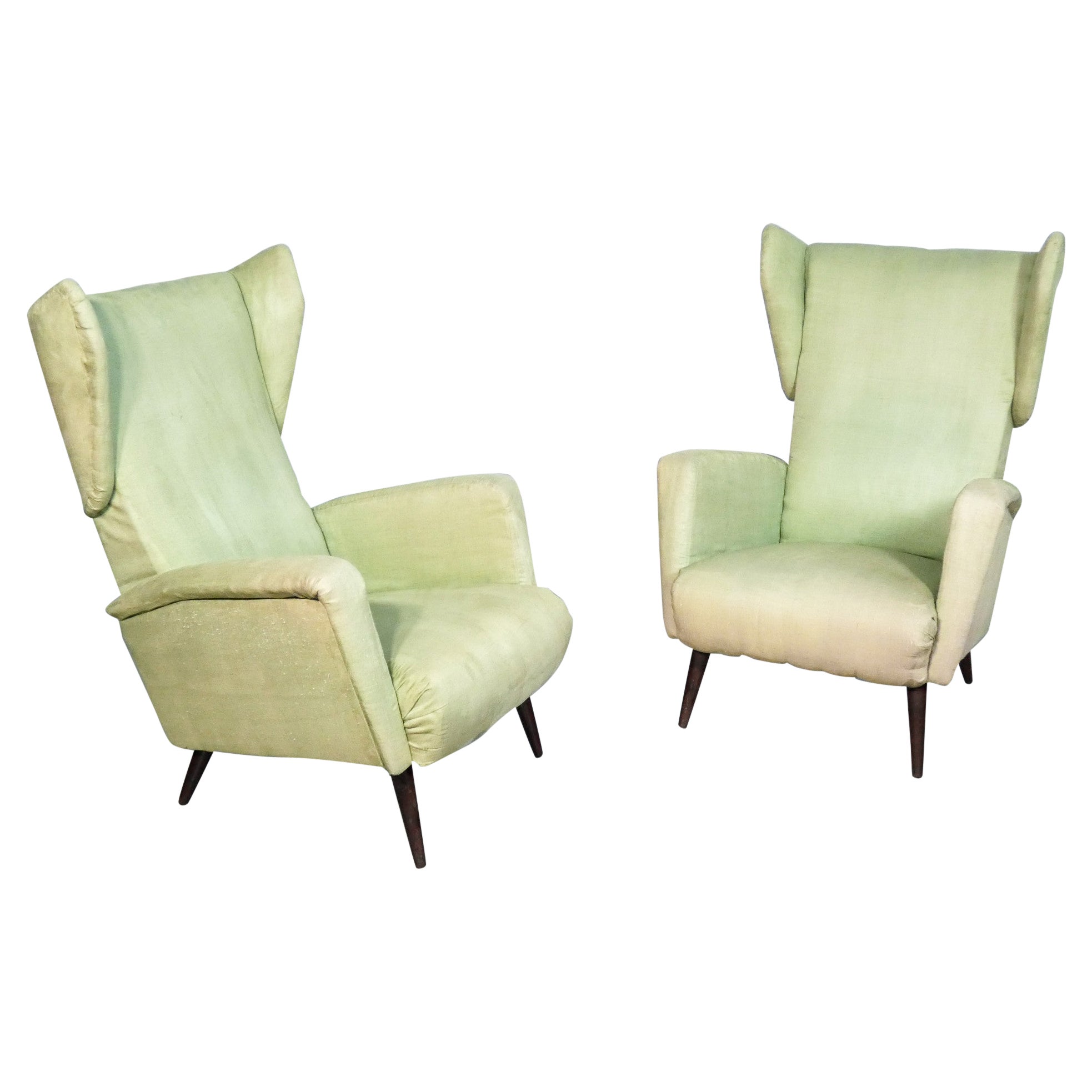 Pair of Armchairs, Design Giò Ponti for Cassina, 1950s, for Hotel Royal, Naples