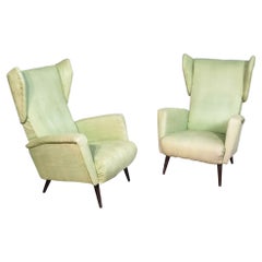Pair of Armchairs, Design Giò Ponti for Cassina, 1950s, for Hotel Royal, Naples