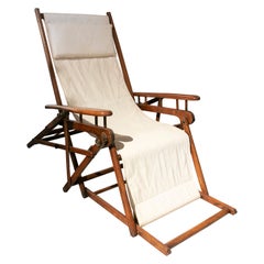 1930s Sunbathing Folding Armchair, ASCA Boat Deckchair