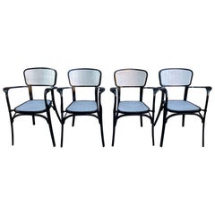 20th Century French Set of Four Gaston Viort Aluminum Chairs, 1950s