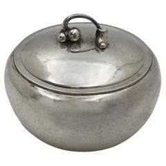 G. Jensen by Nielsen Sterling Silver Box / Covered Bowl #845 Mid-Century Modern