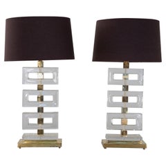 Pair Murano Lamps