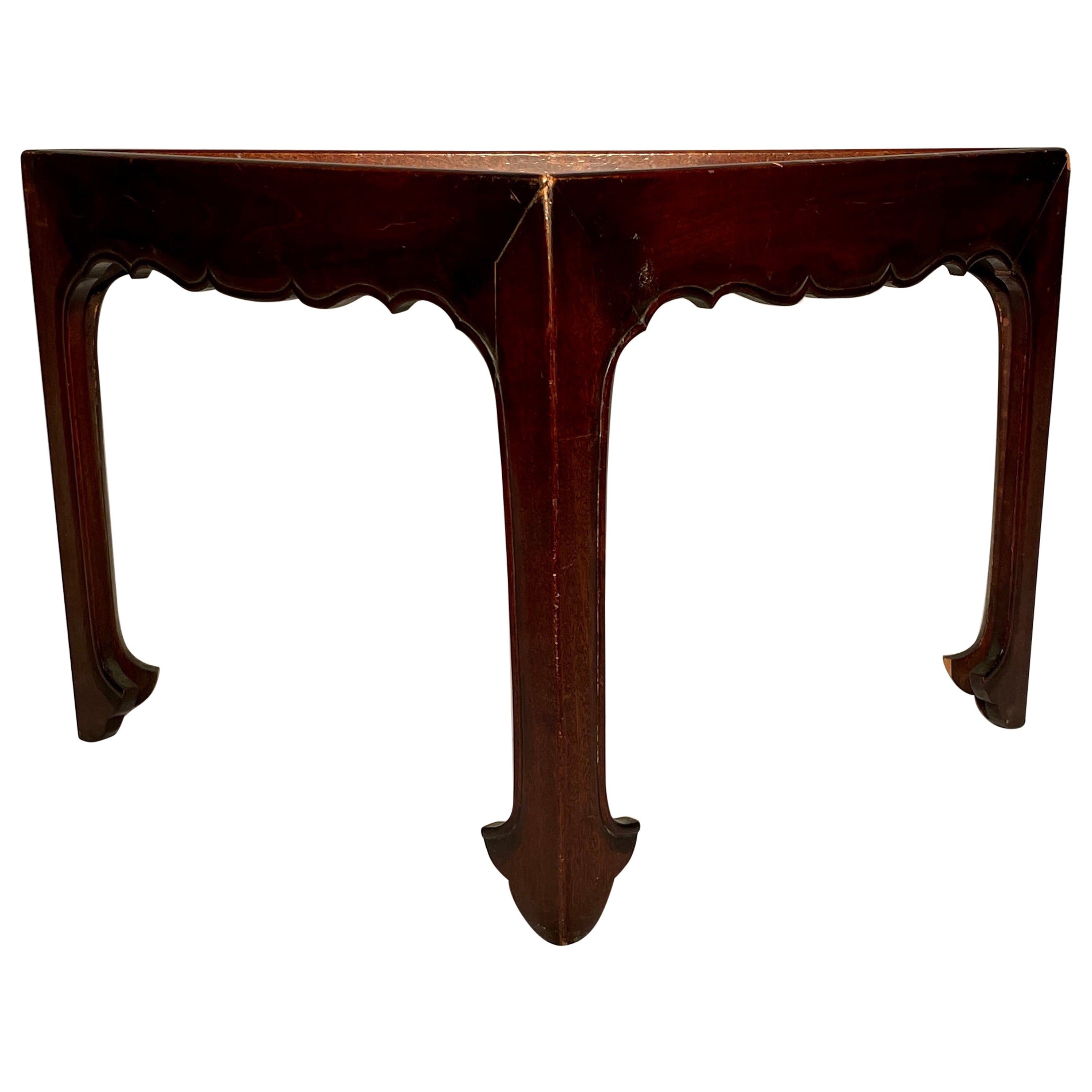 Stand d'assiette anglais antique en acajou