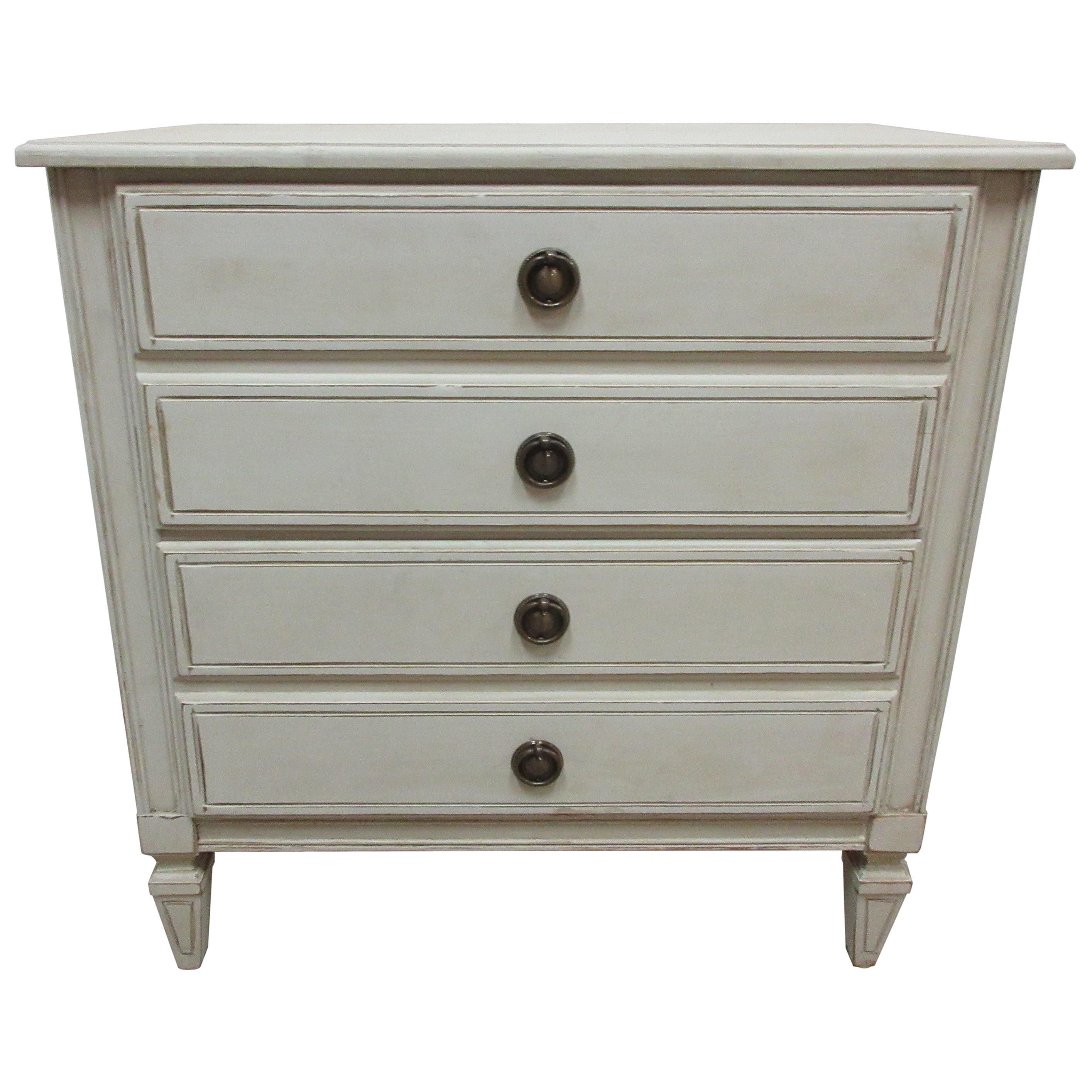 Gustavian Style Unique 2 Drawer Chest For Sale
