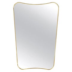 Gio Ponti 'F.A. 33' Half Length Mirror in Brass for GUBI