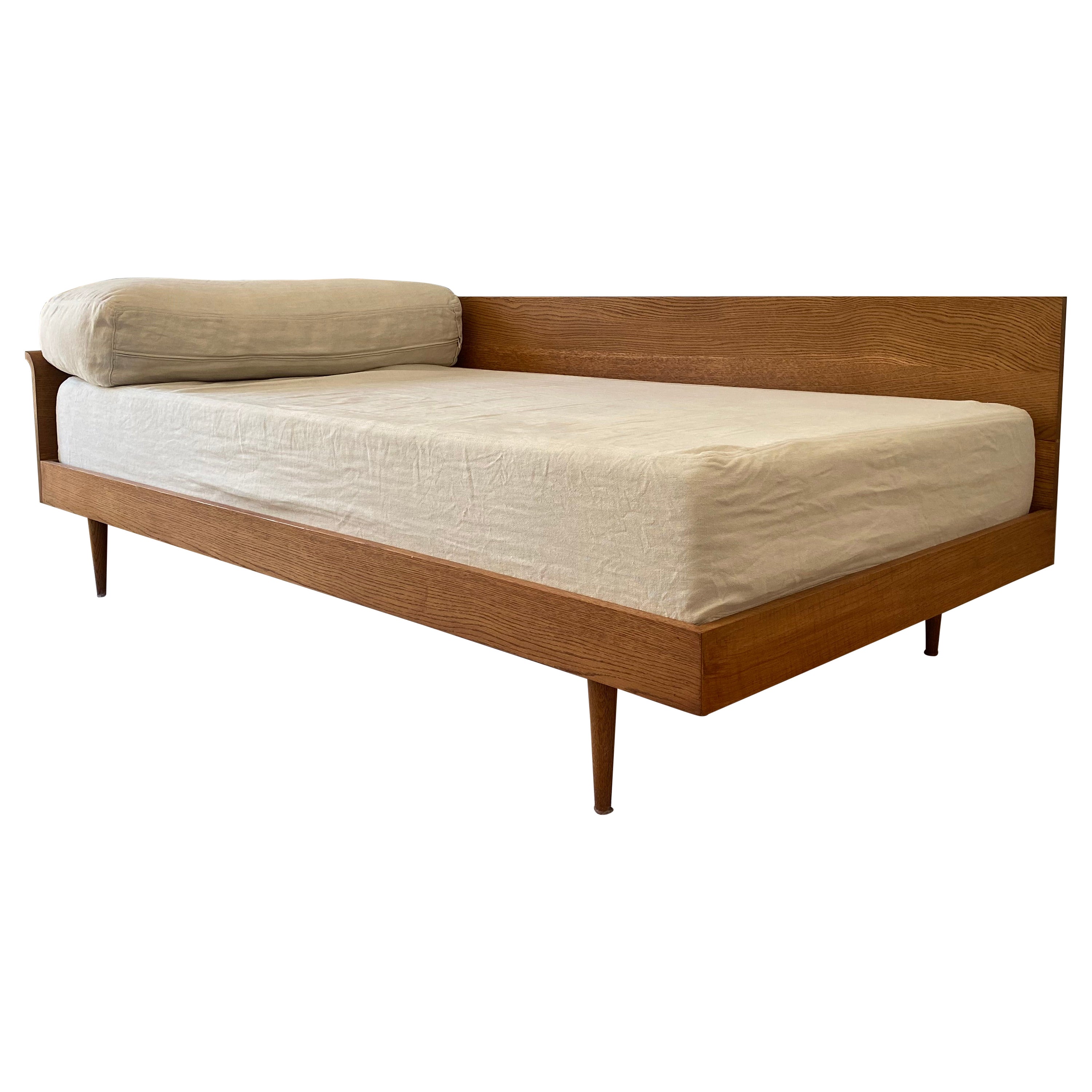 Custom Made Oak Wooden DayBed For Sale