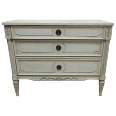 Antique Gustavian Style 3 Drawer Chest