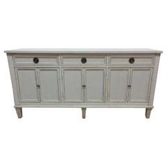 Gustavian Style 3 Drawer, 6 Door Sideboard