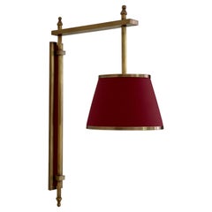Sconcezza Art Deco in bronzo e rosso