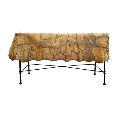 Gold Leaf Console Table For Sale at 1stDibs