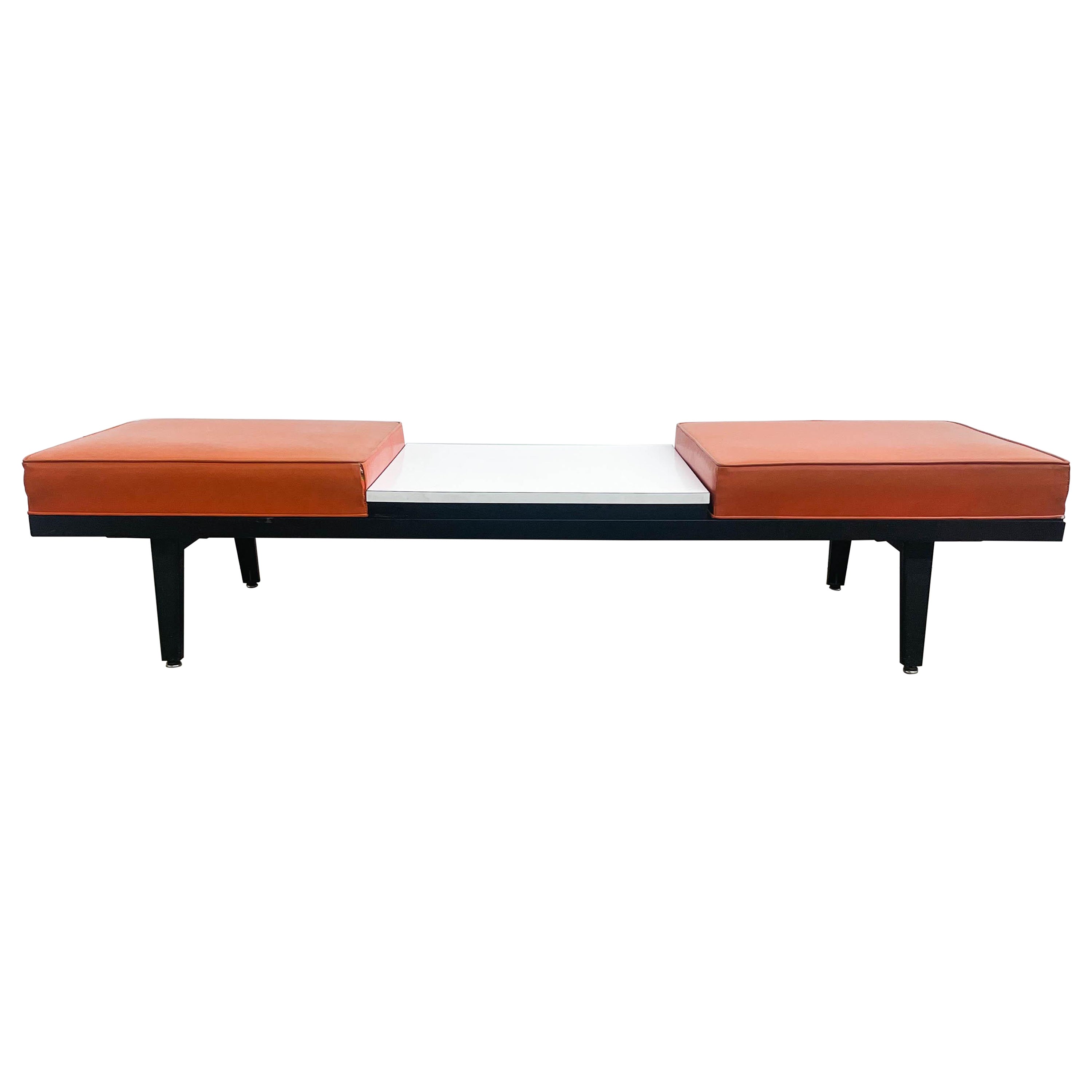 George Nelson Steelframe Bench with Cushions and Table Module